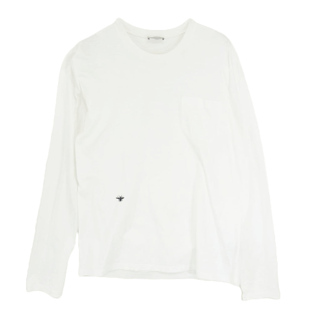 DIOR HOMME ディオールオム 08AW 8H3362770039 BEE刺? ポケット付 カットソー 長袖 ホワイト系 L【中古】