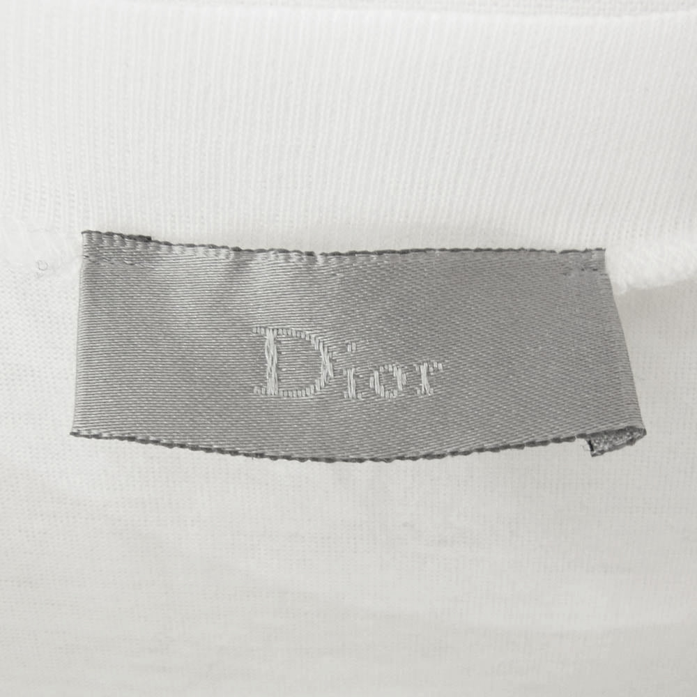 DIOR HOMME ディオールオム 08AW 8H3362770039 BEE刺? ポケット付 カットソー 長袖 ホワイト系 L【中古】