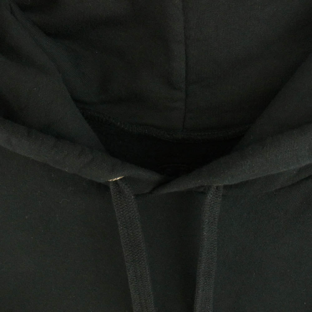 CHROME HEARTS クロムハーツ（原本無） WWW.CHROMEHEARTS.COM SILVER GLITTER HOODIE ホースシュー バックプリント グリッター プルオーバー パーカー ブラック系 XL【中古】