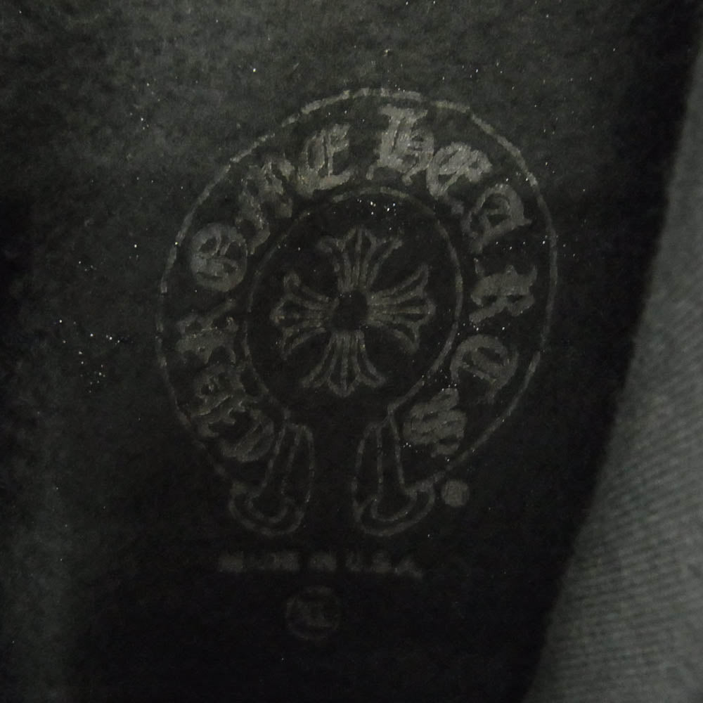 CHROME HEARTS クロムハーツ（原本無） WWW.CHROMEHEARTS.COM SILVER GLITTER HOODIE ホースシュー バックプリント グリッター プルオーバー パーカー ブラック系 XL【中古】