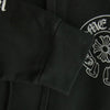 CHROME HEARTS クロムハーツ（原本無） WWW.CHROMEHEARTS.COM SILVER GLITTER HOODIE ホースシュー バックプリント グリッター プルオーバー パーカー ブラック系 XL【中古】