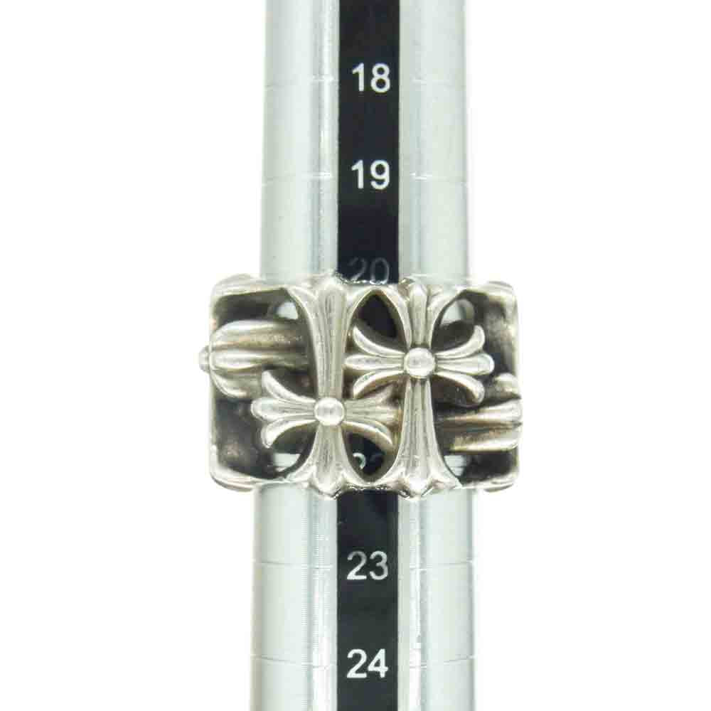 CHROME HEARTS クロムハーツ（原本無） SQUARE CEMETERY セメタリー スクエア クロス リング シルバー系 22号【中古】