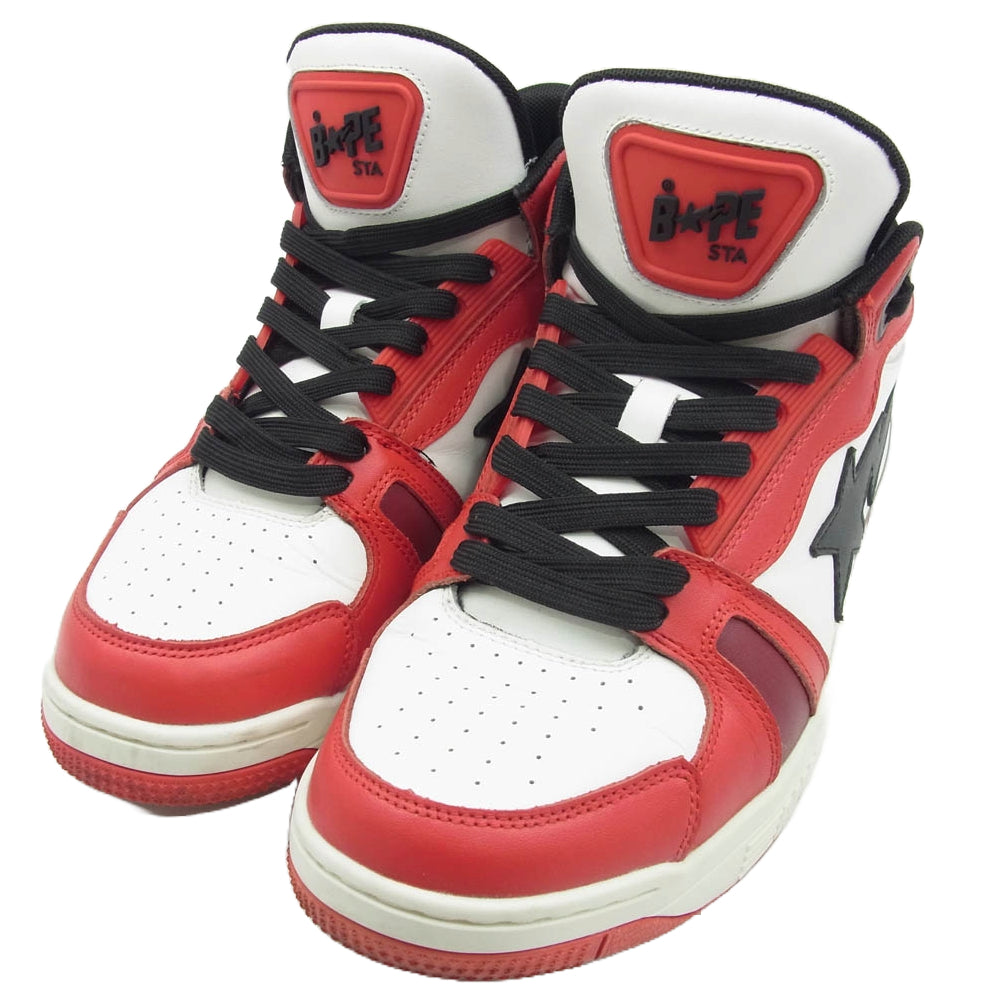 A BATHING APE アベイシングエイプ BAPE CLUTCH STA #1 ベイプ クラッチ スタ スニーカー ブラック系 レッド系 26cm【中古】