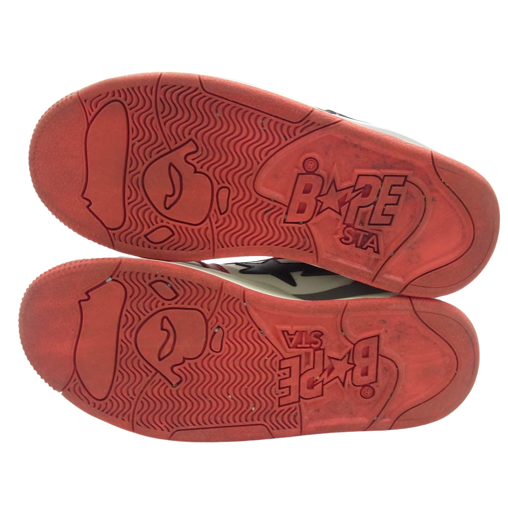 A BATHING APE アベイシングエイプ BAPE CLUTCH STA #1 ベイプ クラッチ スタ スニーカー ブラック系 レッド系 26cm【中古】