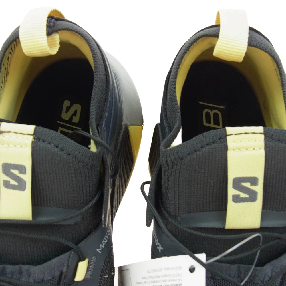 salomon サロモン 416732 S-Lab Genesis ローカット スニーカー グレー系 イエロー系 25.5cm【極上美品】【中古】