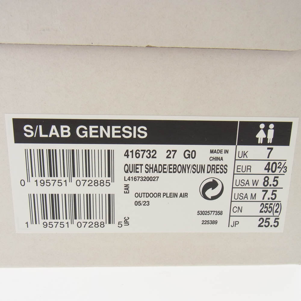 salomon サロモン 416732 S-Lab Genesis ローカット スニーカー グレー系 イエロー系 25.5cm【極上美品】【中古】