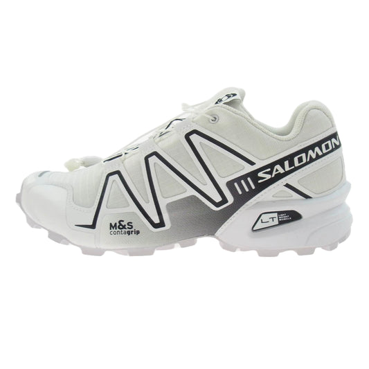 salomon サロモン 413127 SPEEDCROSS スピードクロス ローカット スニーカー ホワイト系 25.5cm【美品】【中古】