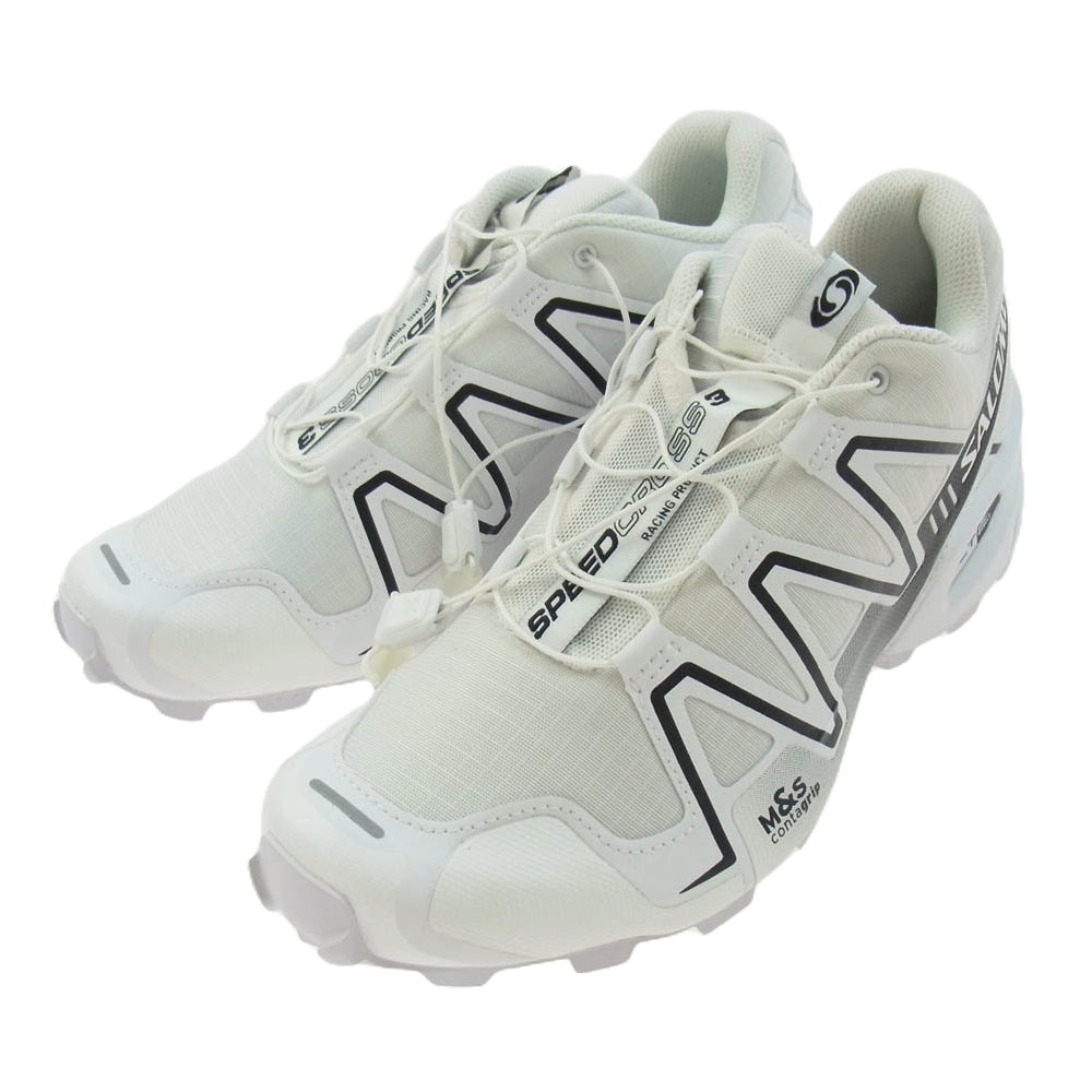 salomon サロモン 413127 SPEEDCROSS スピードクロス ローカット スニーカー ホワイト系 25.5cm【美品】【中古】