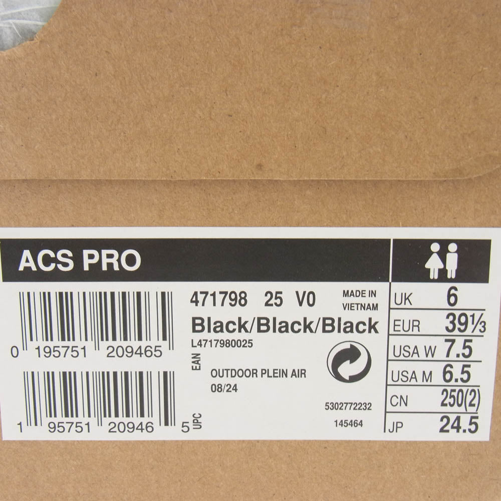 salomon サロモン 471798 【未使用訳有】ACS PRO ADVANC メッシュ ローカット スニーカー ブラック系 24.5cm【中古】