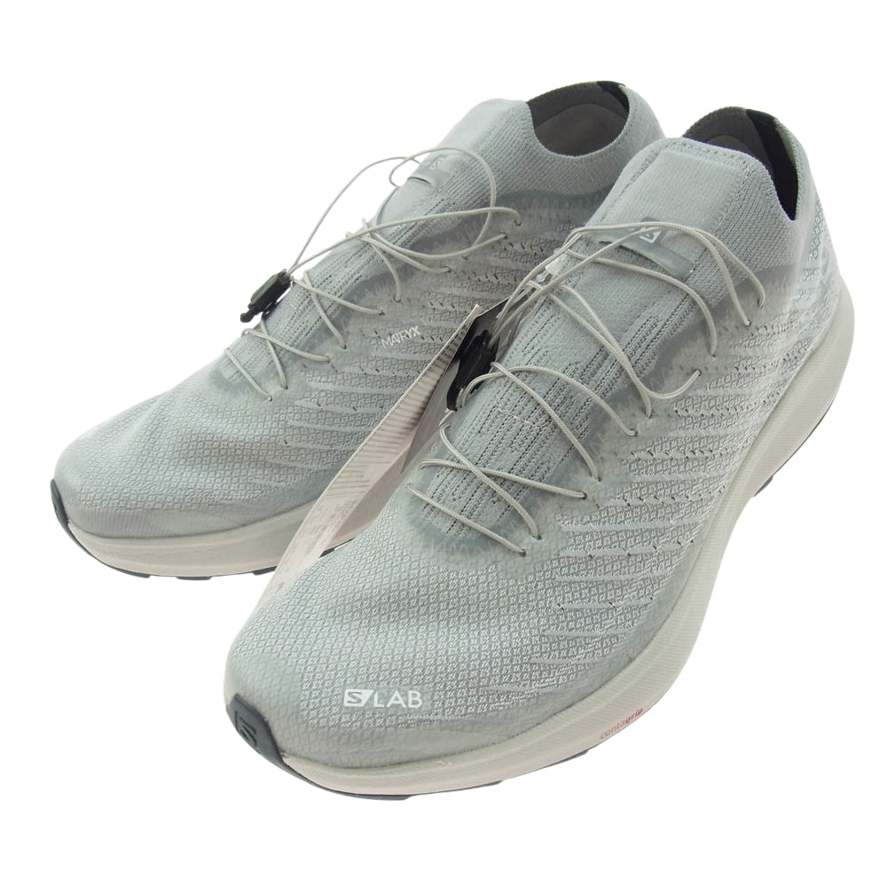 salomon サロモン 413108 S-Lab pulsar ローカット スニーカー グレー系 28.5cm【美品】【中古】