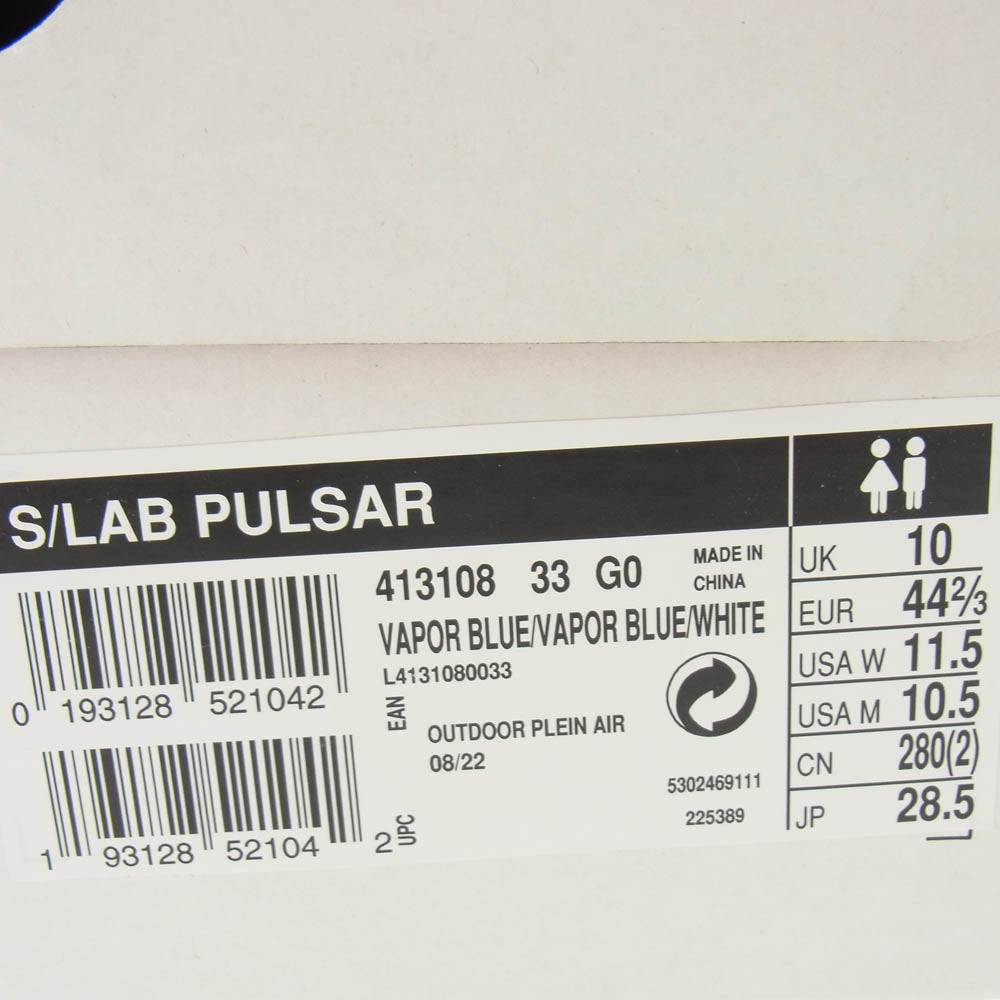 salomon サロモン 413108 S-Lab pulsar ローカット スニーカー グレー系 28.5cm【美品】【中古】