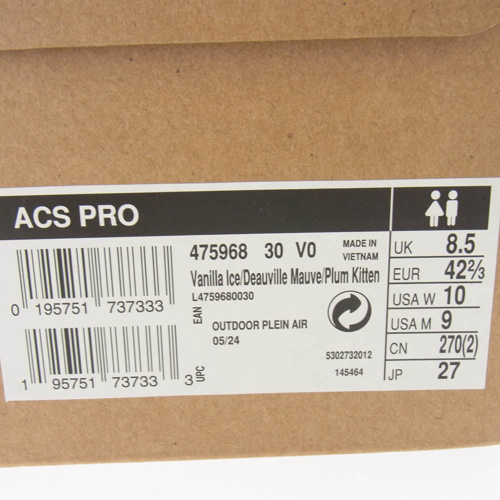 salomon サロモン 475968 ACS PRO メッシュ ローカット スニーカー ピンク ピンク系 ホワイト系 27cm【極上美品】【中古】