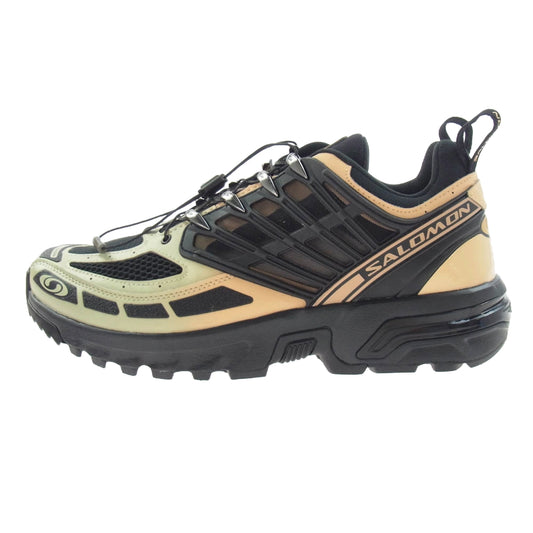 salomon サロモン 475990 ACS PRO CHROMATIC メッシュ ローカット スニーカー　 ブラック系 ベージュ系 27.5cm【極上美品】【中古】