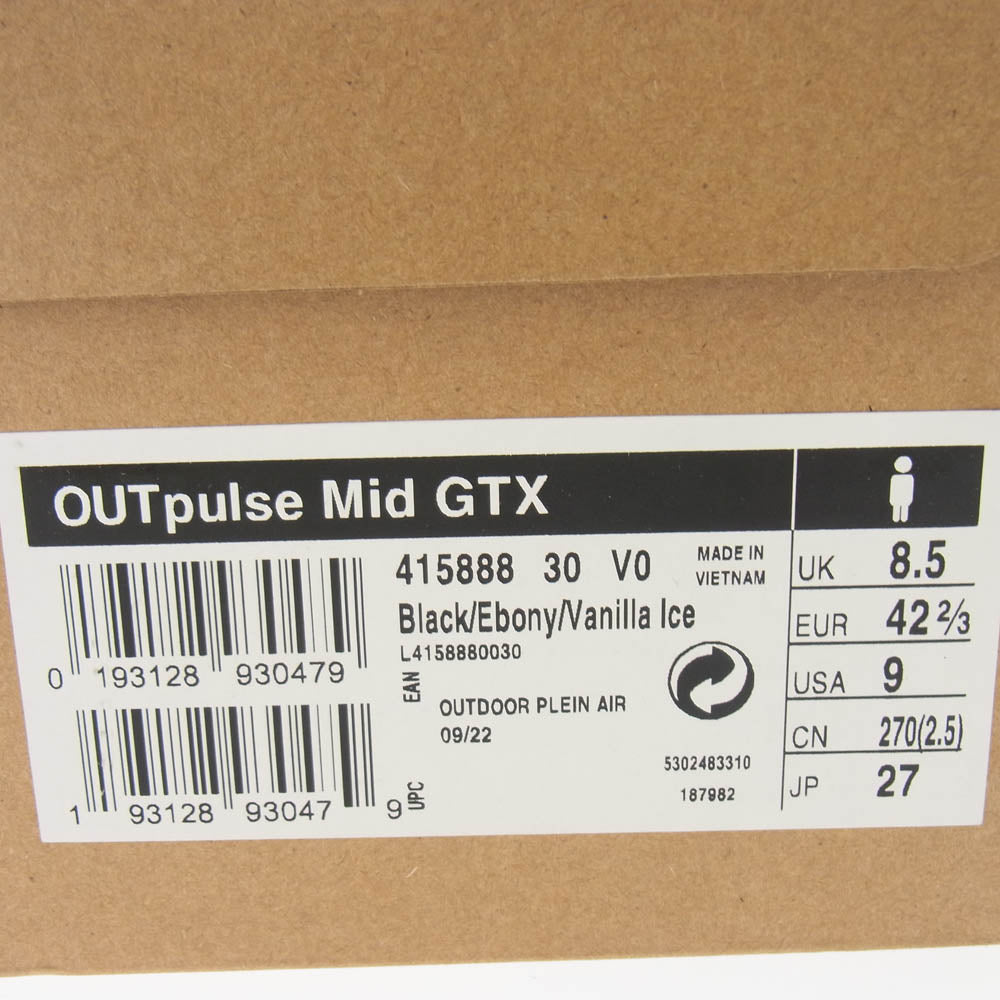 salomon サロモン 415888 OUTPULSE MID GTX ミッド ハイカット スニーカー ダークネイビー系 ブラック系 27cm【美品】【中古】