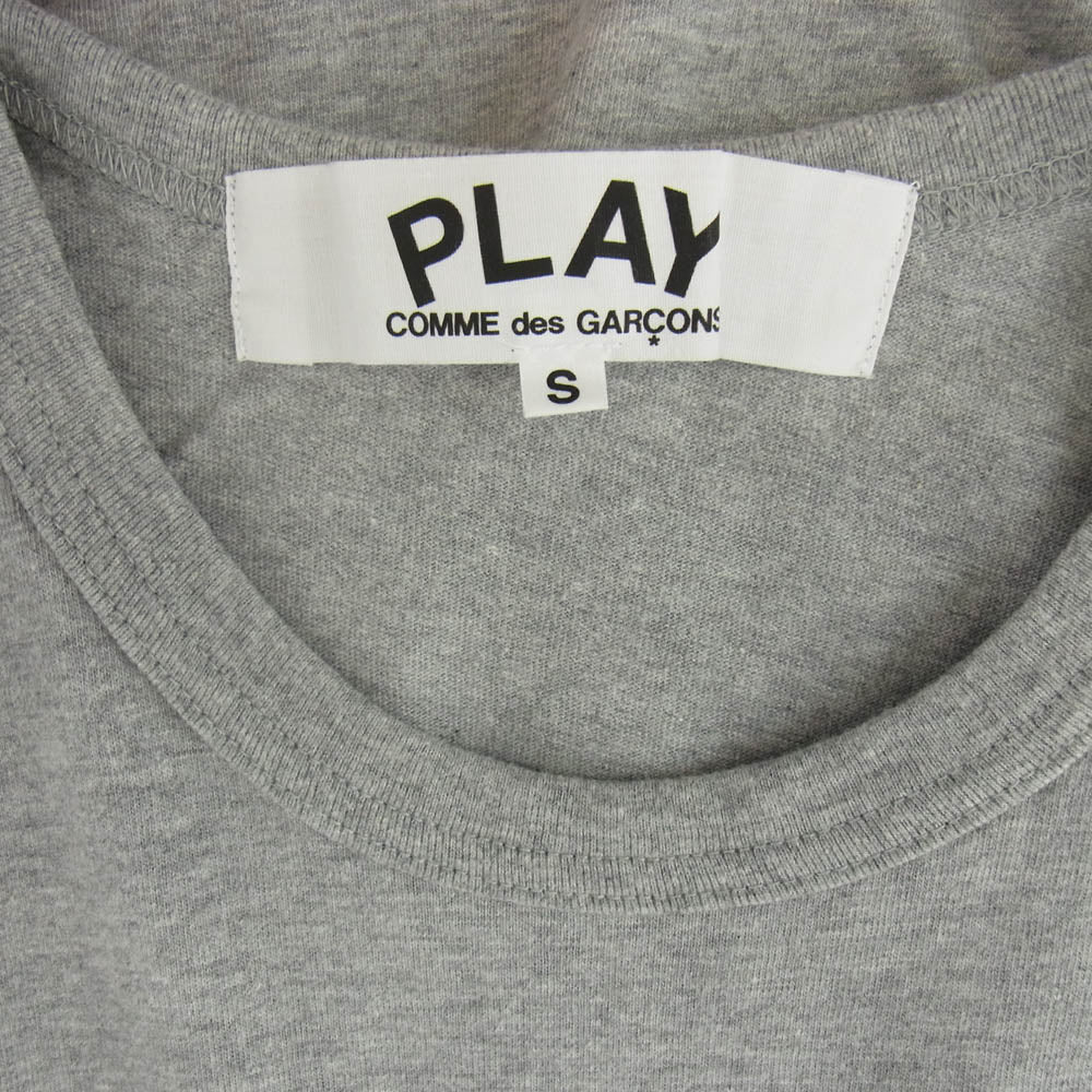 PLAY COMME des GARCONS プレイコムデギャルソン AD2022 AZ-T216 PLAY GOLD HEART LOGO TEE Tシャツ グレー系 S【中古】