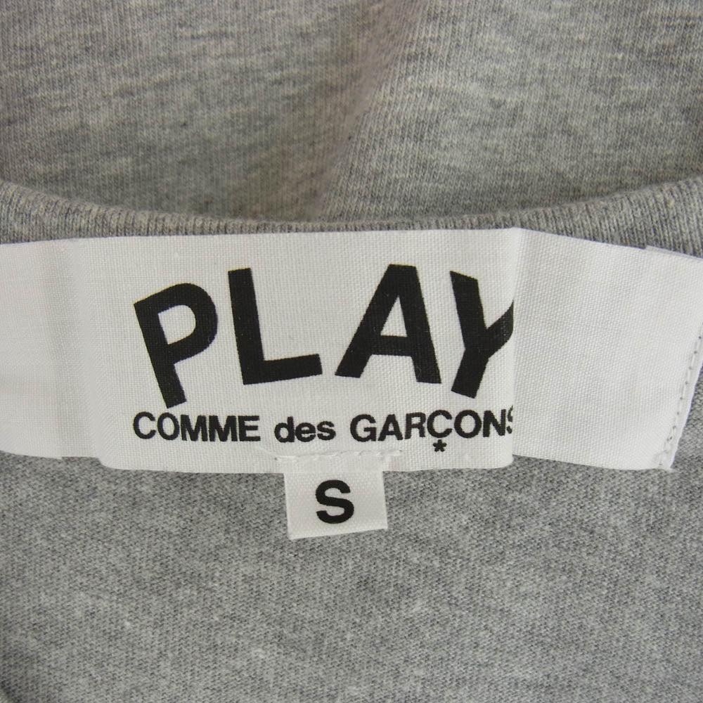 PLAY COMME des GARCONS プレイコムデギャルソン AD2022 AZ-T216 PLAY GOLD HEART LOGO TEE Tシャツ グレー系 S【中古】