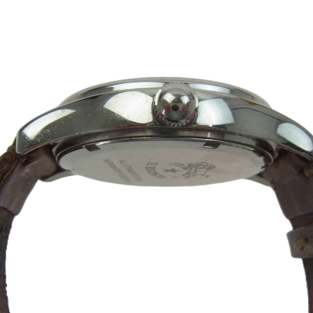 IL BISONTE イルビゾンテ 自動巻き レザーベルト リストウォッチ 腕時計 ブラウン系 ゴールド系【中古】