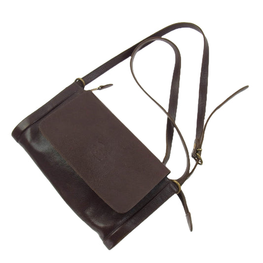 IL BISONTE イルビゾンテ レザー ショルダー バッグ 茶系 ブラウン系【中古】