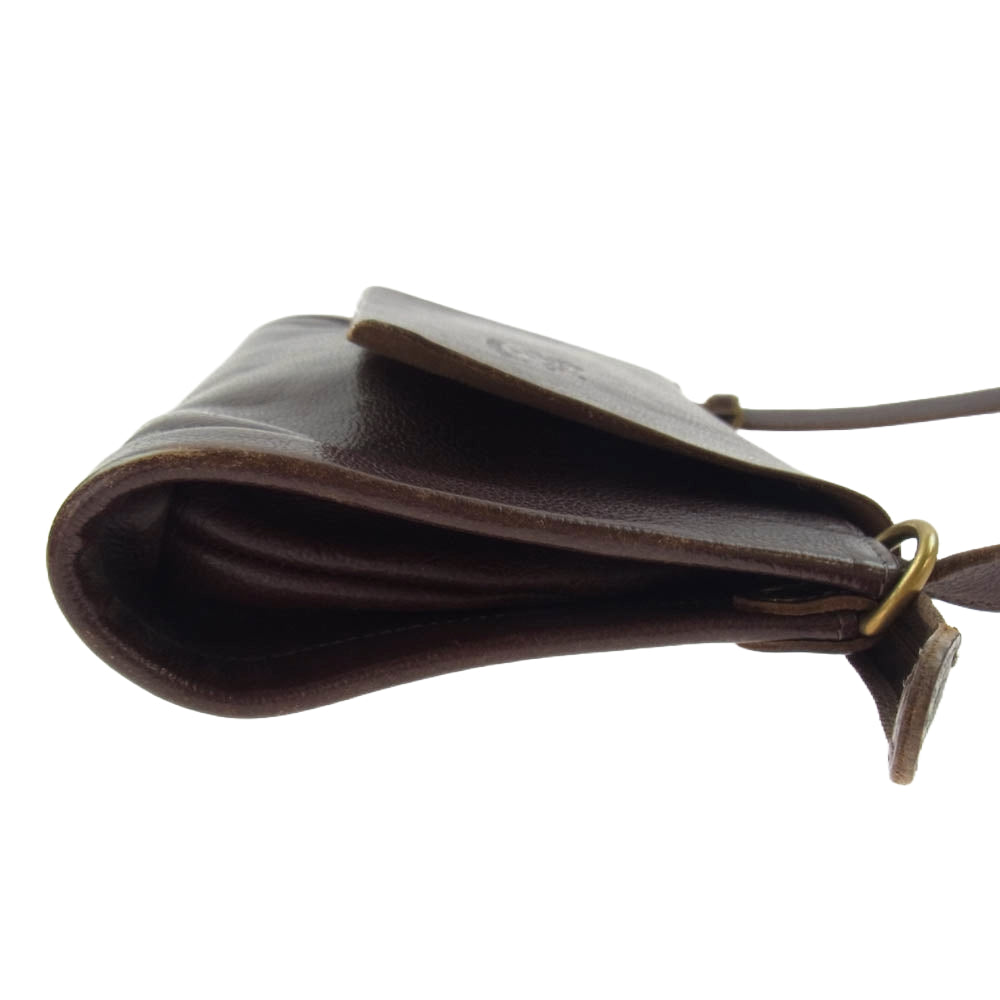 IL BISONTE イルビゾンテ レザー ショルダー バッグ 茶系 ブラウン系【中古】