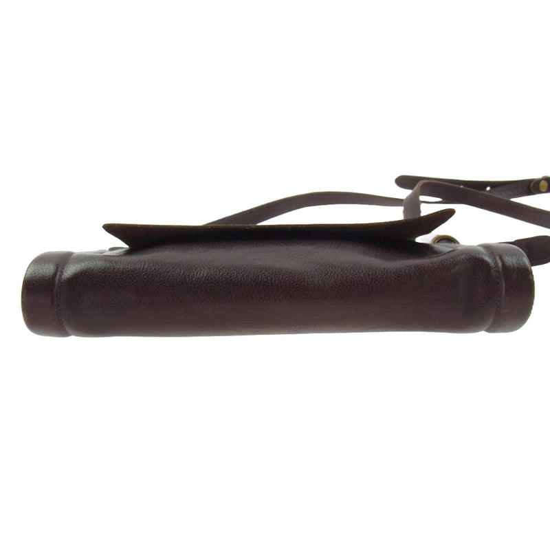 IL BISONTE イルビゾンテ レザー ショルダー バッグ 茶系 ブラウン系