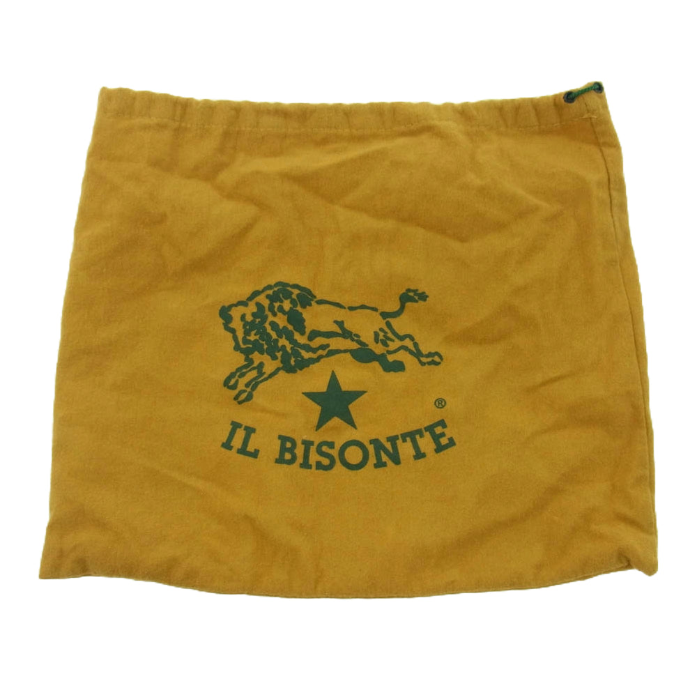 IL BISONTE イルビゾンテ レザー ショルダー バッグ 黒系 ブラック系【中古】