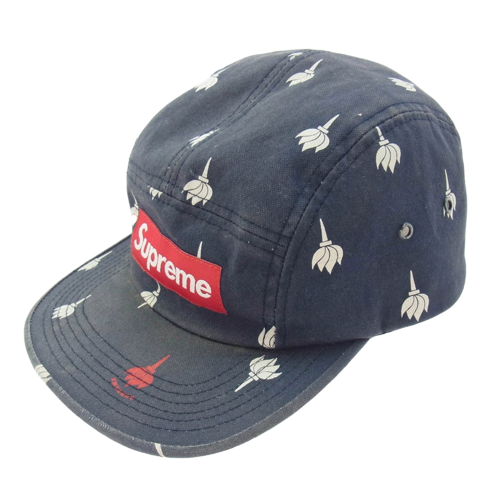 Supreme シュプリーム BOX LOGO TORCH CAMP CAP ボックスロゴ キャンプ キャップ 帽子 ネイビー系【中古】