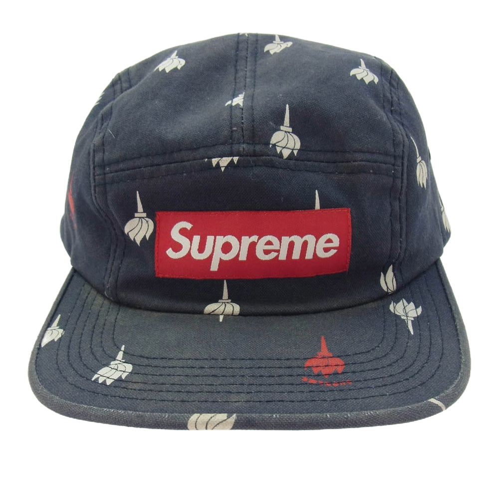 Supreme シュプリーム BOX LOGO TORCH CAMP CAP ボックスロゴ キャンプ キャップ 帽子 ネイビー系【中古】