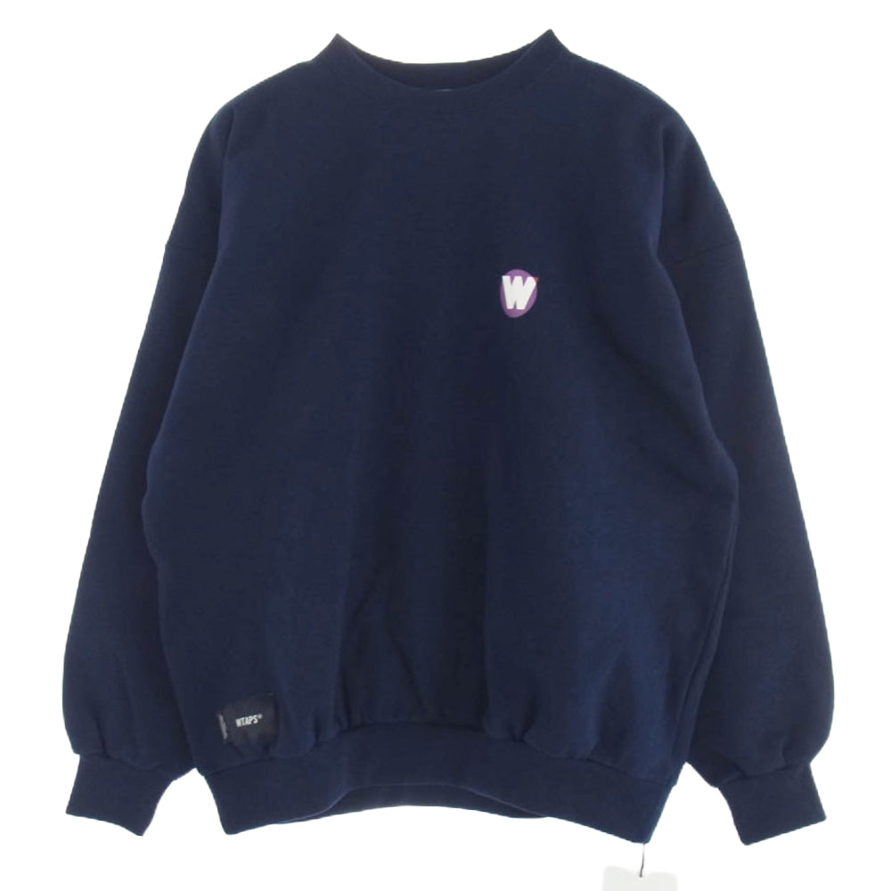 WTAPS ダブルタップス 24AW 242ATDT-CPM01S TNNL / SWEATER / COTTON クルーネック スウェット トレーナー NAVY ネイビー系 X 04【美品】【中古】