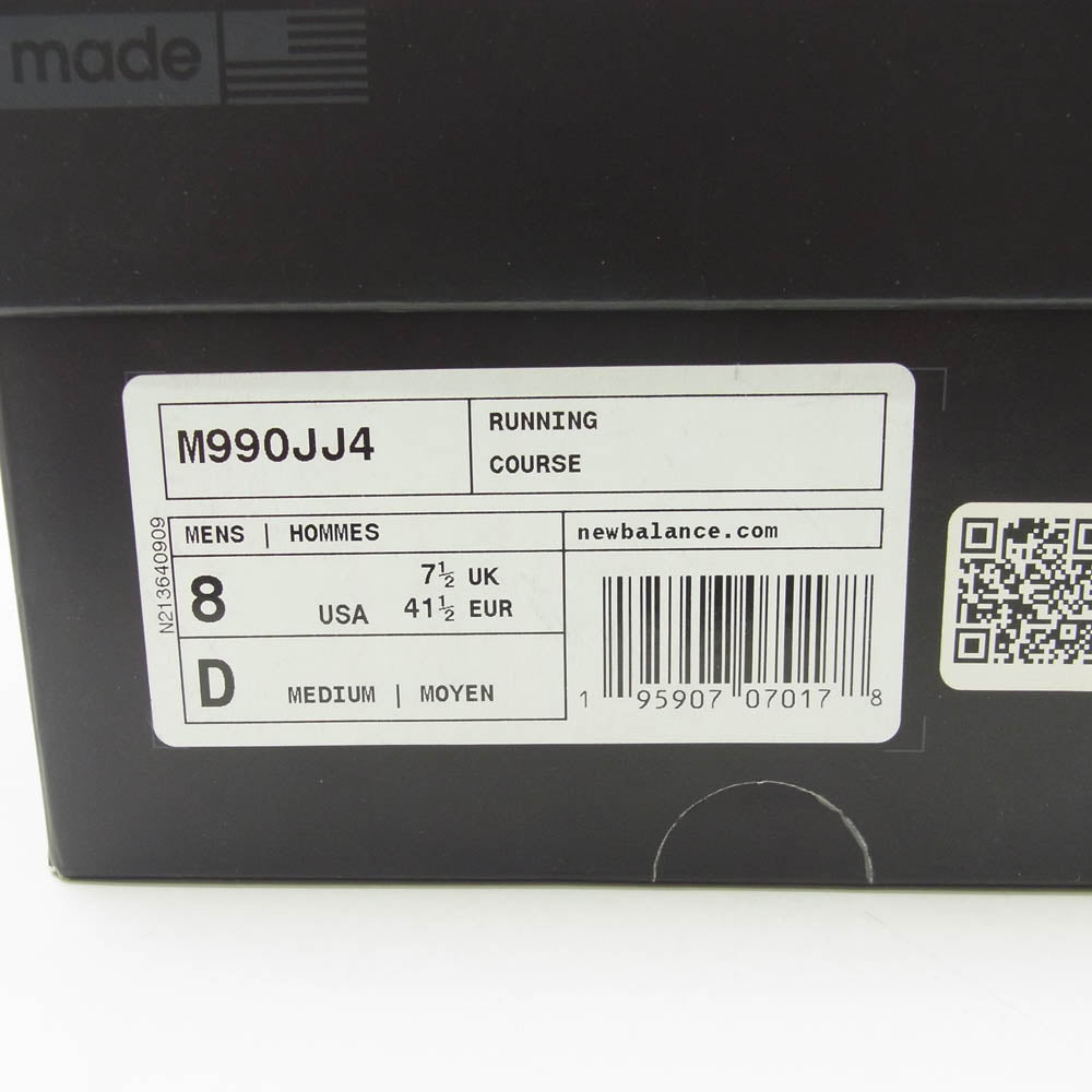 NEW BALANCE ニューバランス M990JJ4 JJJJound ジョウンド 990V4 スエード ローカット スニーカー ネイビー系 US8(26cm)【中古】