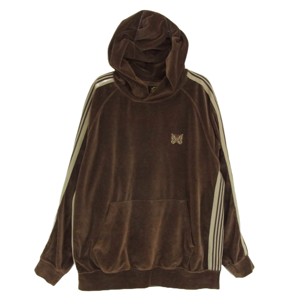 Needles ニードルス LQ235 TRACK HOODY VELOUR ベロア トラックフーディ ブラウン系 M【中古】