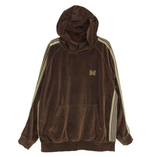 Needles ニードルス LQ235 TRACK HOODY VELOUR ベロア トラックフーディ ブラウン系 M【中古】