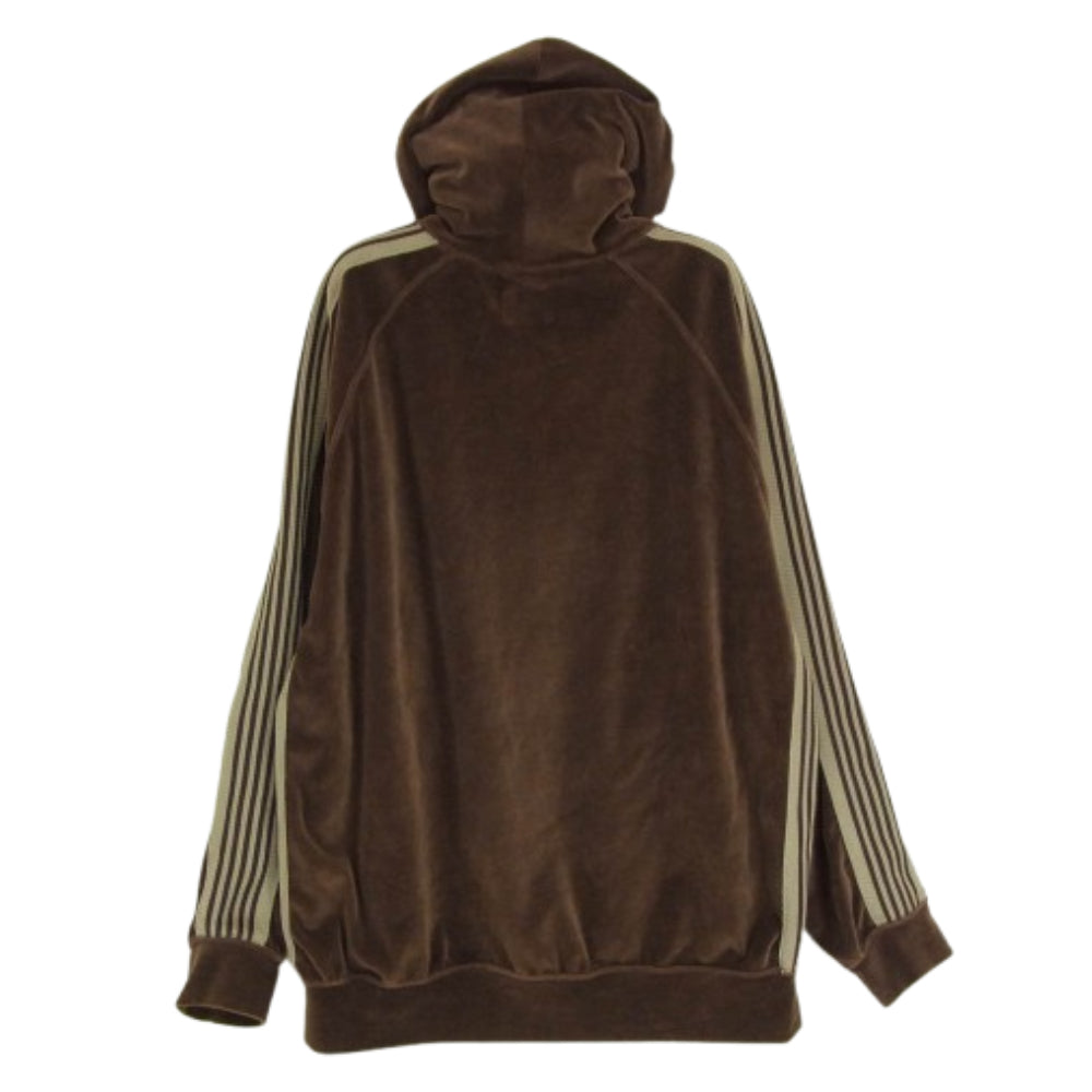 Needles ニードルス LQ235 TRACK HOODY VELOUR ベロア トラックフーディ ブラウン系 M【中古】