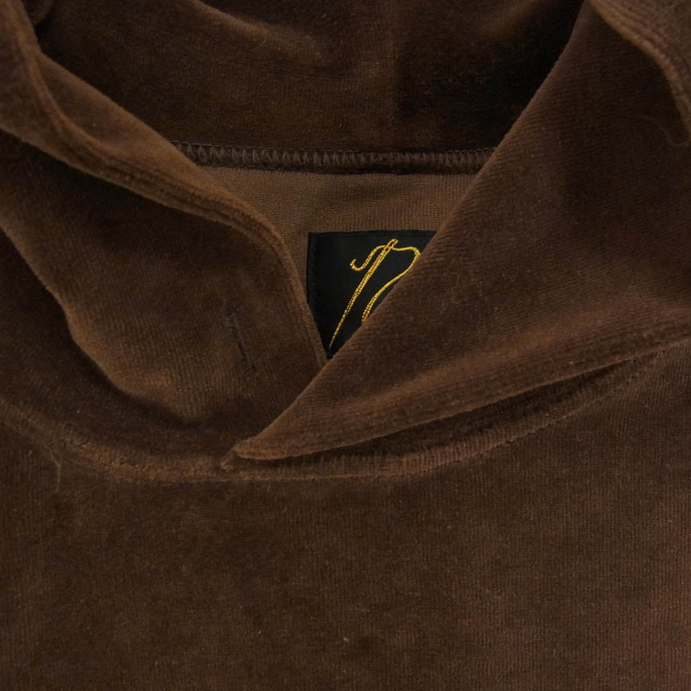 Needles ニードルス LQ235 TRACK HOODY VELOUR ベロア トラックフーディ ブラウン系 M【中古】