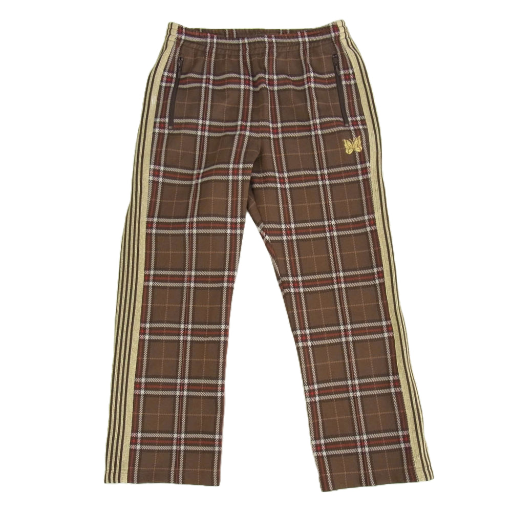 Needles ニードルス 20AW HM418 TRACK PANT チェック トラックパンツ ブラウン系 M【中古】