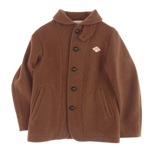 Danton ダントン 丸襟 ウールモッサ ジャケット ブラウン系 34【中古】