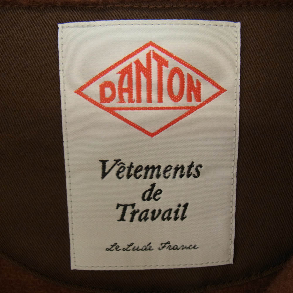 Danton ダントン 丸襟 ウールモッサ ジャケット ブラウン系 34【中古】