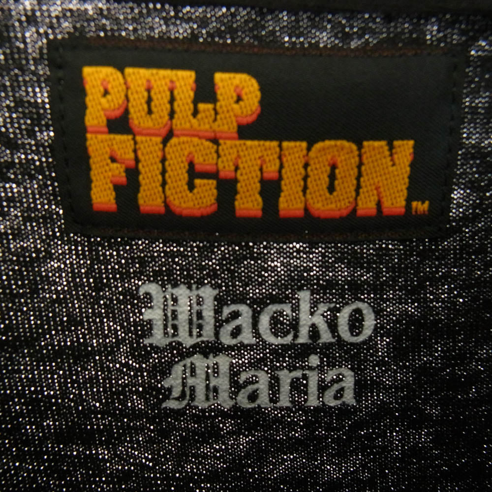 WACKO MARIA ワコマリア PF-WM-TEE07 × PULP FICTION CREW NECK T-SHIRT TYPE5 パルプフィクション Tシャツ ブラック系 L【極上美品】【中古】