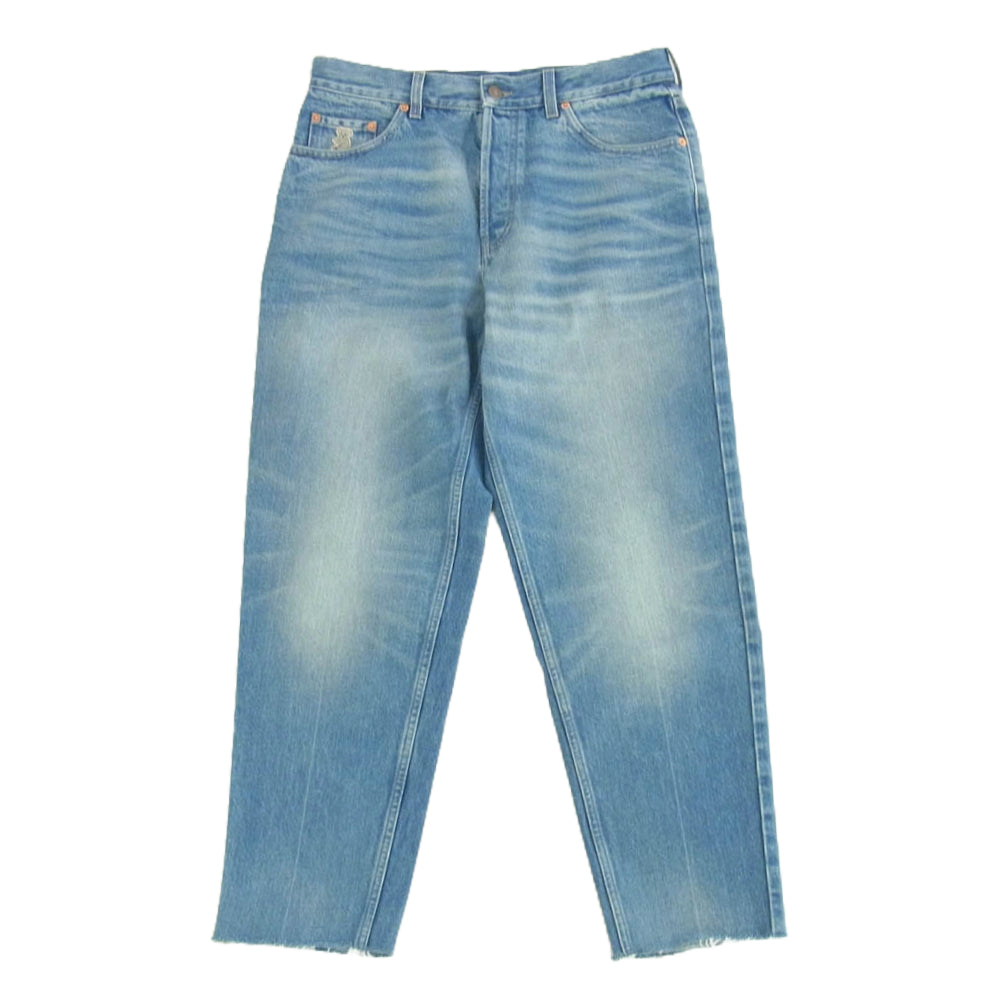 GUCCI グッチ 749110 XDCJK Washed Out Denim Jeans ウォッシュ アウト カットオフ ジーンズ デニム パンツ インディゴブルー系 33【極上美品】【中古】