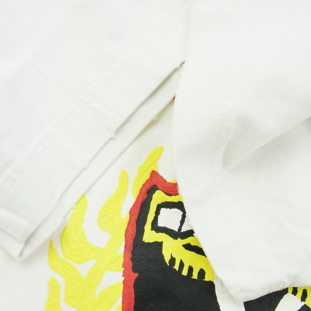 BALENCIAGA バレンシアガ 23SS 739784 DIY COLLEGE TEE カレッジロゴプリント ダメージ加工 半袖 Tシャツ ホワイト系 XS【中古】