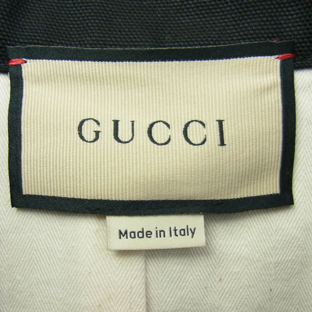 GUCCI グッチ 22SS 701259 XDBZM フロント ダブルジップ デニム ブルゾン ジャケット ブラック系 44【極上美品】【中古】