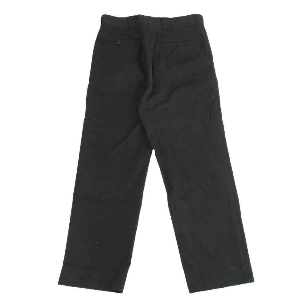 COMOLI コモリ 23SS X01-03014 コットンギャバワークパンツ ブラック系 2【中古】