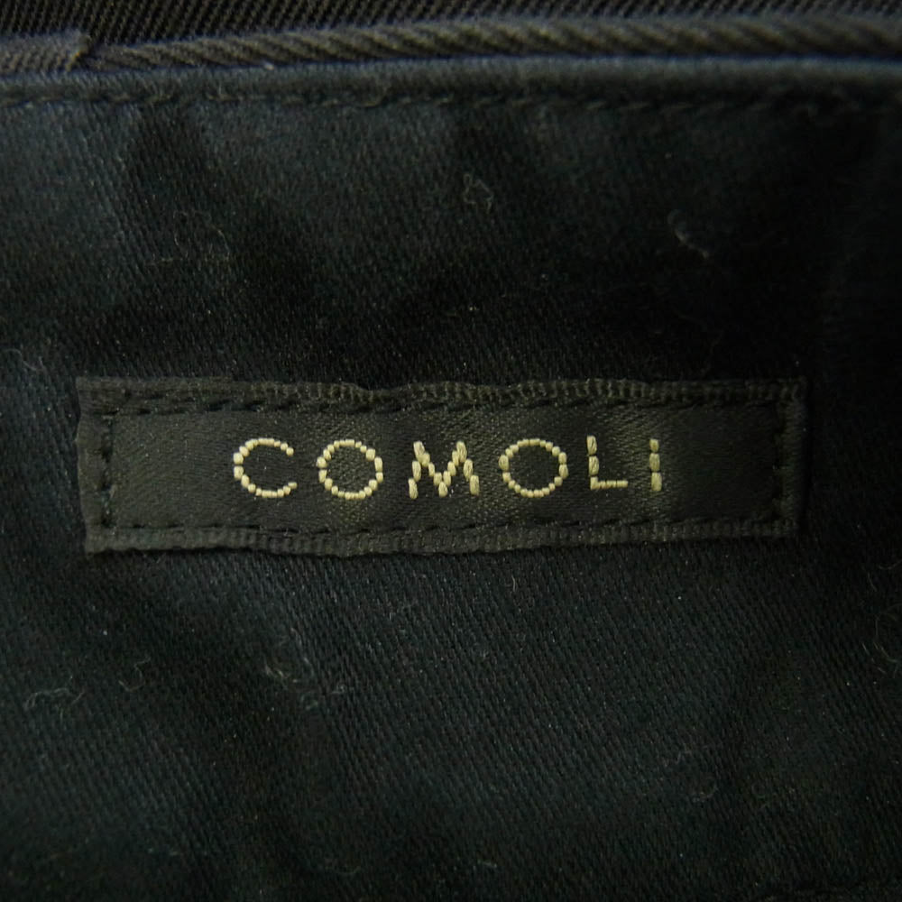 COMOLI コモリ 23SS X01-03014 コットンギャバワークパンツ ブラック系 2【中古】
