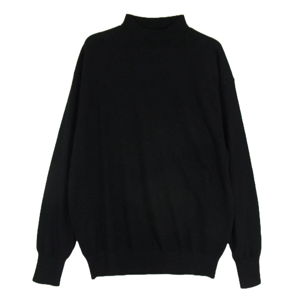 ボーディ 24AW BD24AW-YS001 for Y. & SONS 別注 SUPER LIGHT MOCK カシミヤ100％ スーパーライト ハイゲージ モックネック  長袖 ニットソー ブラック系 1【中古】