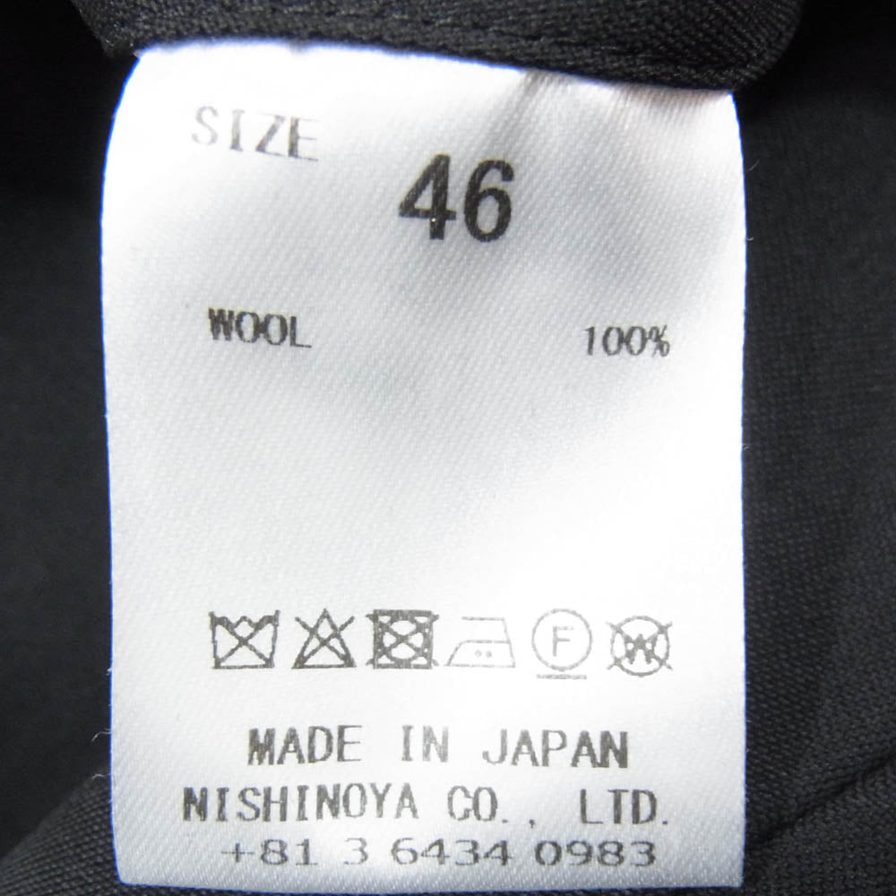 ニート DORMEUIL TECH STANDARD ドーメル社製コート生地 ウール100％ スラックスパンツ ブラック系 46【中古】