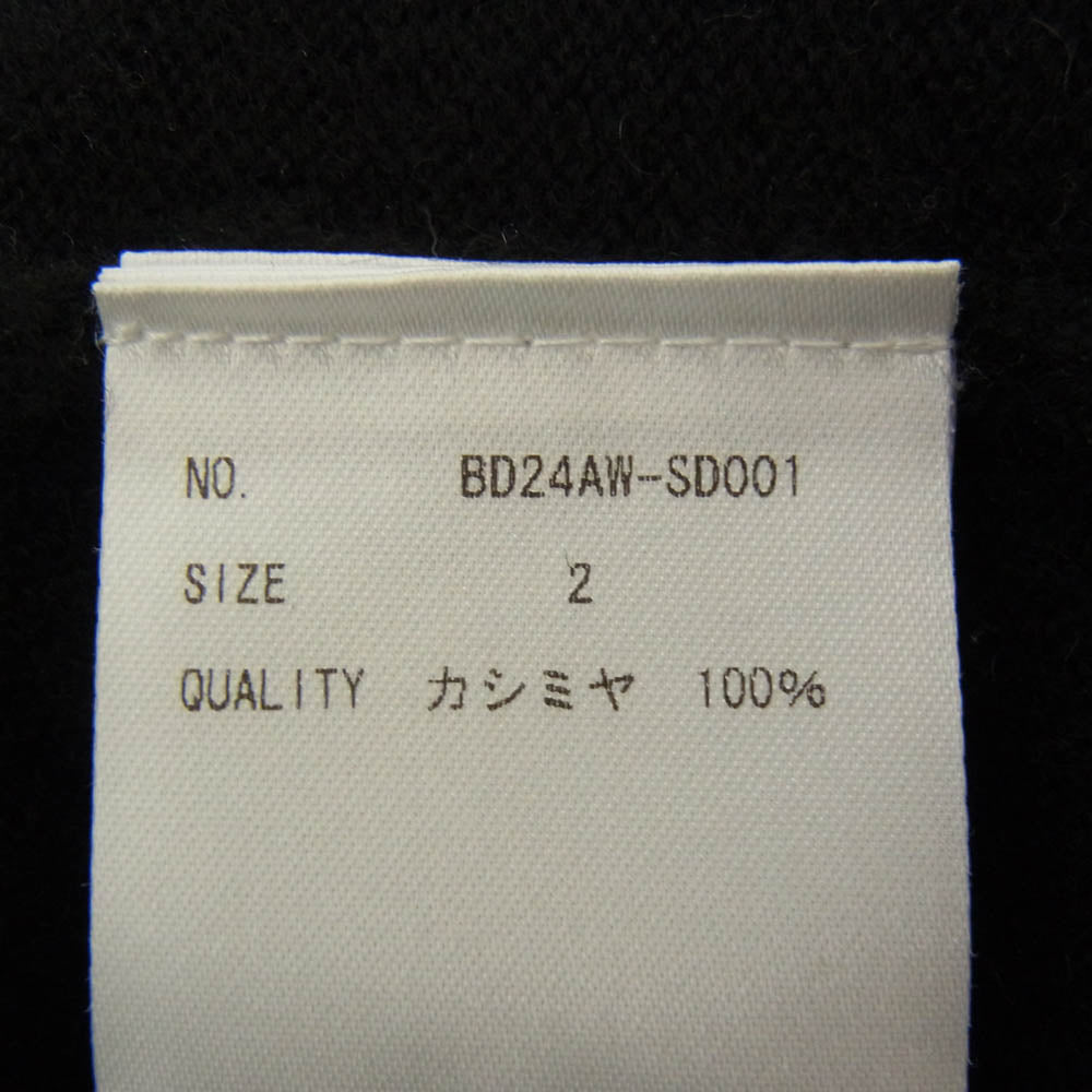 ボーディ 24AW BD24AW-SD001 STANDARD SWEATER カシミヤ100％ スタンダード ニット セーター ブラック系 2【中古】
