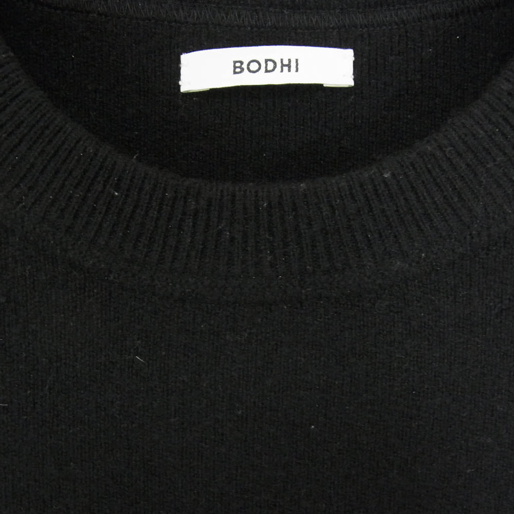 ボーディ 24AW BD24AW-HW001 HEAVYWEIGHT CREW カシミヤ100％ ヘビーウェイト クルーネック ニット セーター プルオーバー ブラック系 2【中古】