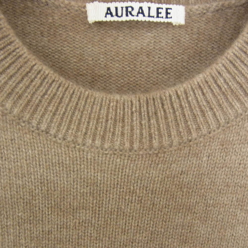 AURALEE オーラリー 24AW A24AP02BC BABY CASHMERE KNIT P/O ベビーカシミヤ ニット プルオーバー セーター ブラウン系 3【中古】