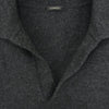 COMOLI コモリ 24AW A03-06011 カシミヤ100％ スキッパー ニット プルオーバー チャコール ダークグレー系 サイズ表記無【中古】