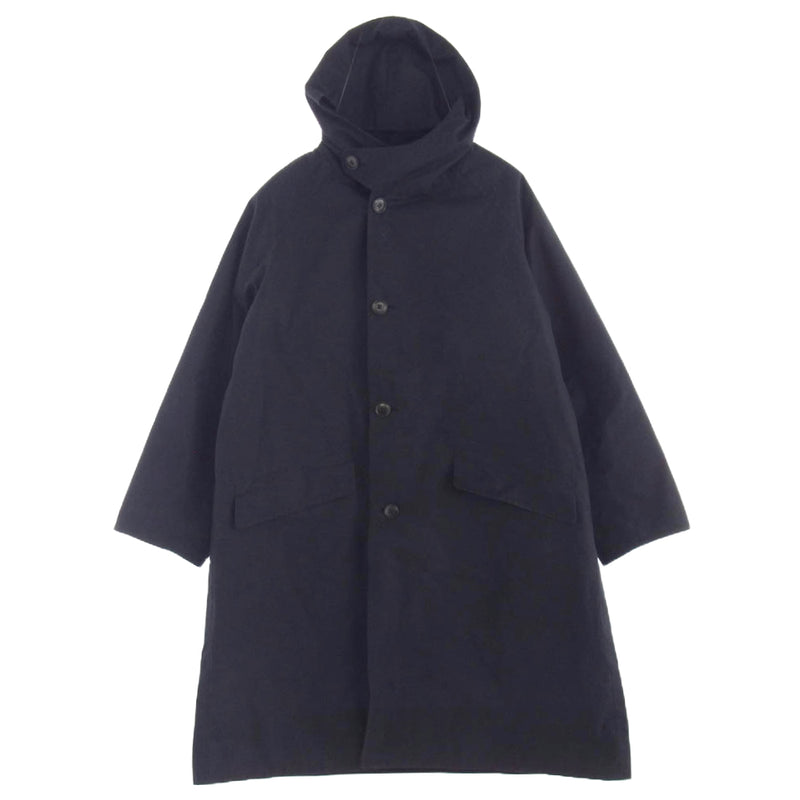 COMOLI コモリ W03-04012 コットンフーデッドコート モッズコート ネイビー系 1【中古】