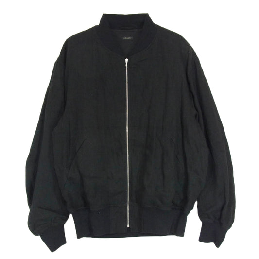 COMOLI コモリ 23SS X01-01023 リネンWクロス ジップ ブルゾン ブラック系 1【中古】
